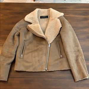 Zara Women’s Brown Suede Outerwear Jacket